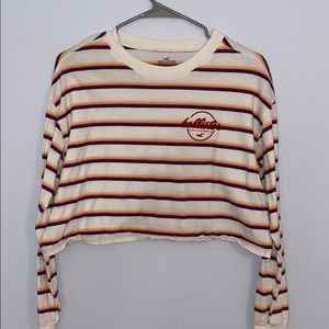 cropped long sleeve hollister shirt
